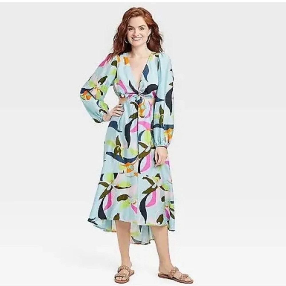 A New Day floral cutout dress